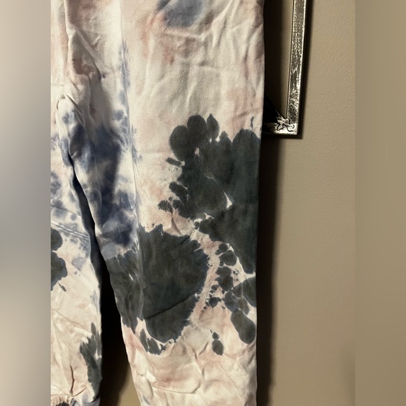 Dex Black Tape Linen Jogger Pants Pink Blue Cloud with custom black $80 - Picture 3 of 10